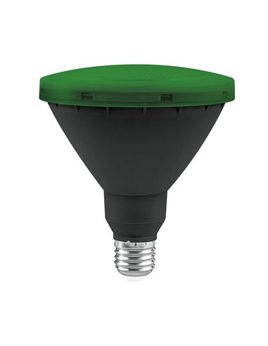 Bombilla led matel par38 ip65 e27 15w verde