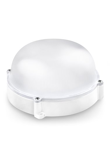 Aplique Led Redondo Blanc Ext Ip65 12w F