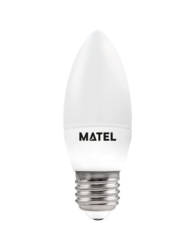Lâmpada vela LED Matel 5W E27 2700K (3 intensidades)