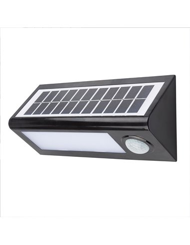 Aplique solar LED Korpass com sensor 27cm 8W 6400K