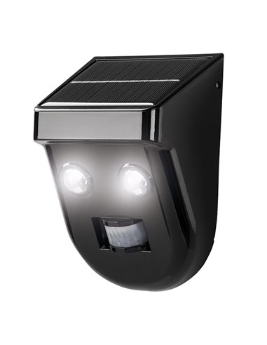 Aplique Led Solar Negro Sensor 16cm 6w