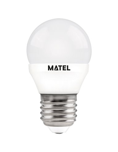 Bombilla led esférica matel e27 5w neutra (3 intensidades)