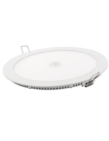 Downlight led redondo sensor matel blanco 18w neutra