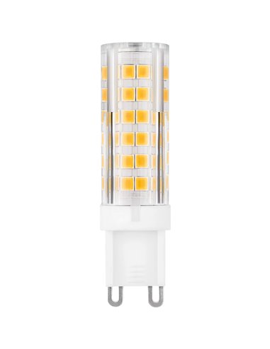 Bombilla led g9 matel aluminio pc 6w cálida