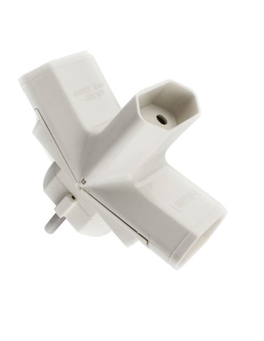 Adaptador 3 tomadas 10a onlex branco blister removível 4/4,8mm