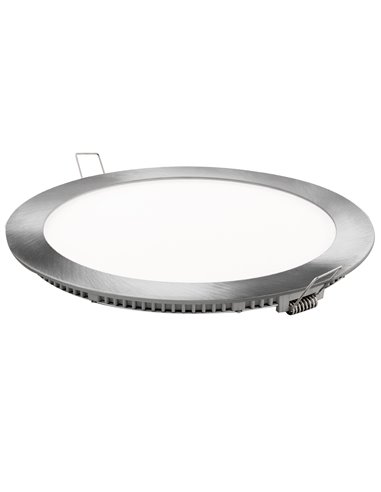 Downlight led redondo plano matel gris 18w fría