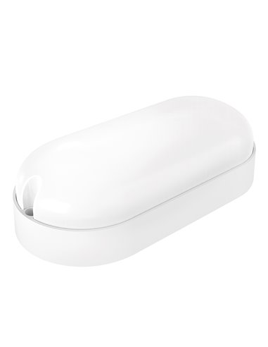 Aplique LED oval IP65 matel 7W branco 4200K