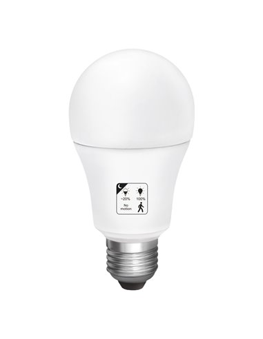 Lâmpada sensor LED padrão 20% E27 10W 6400K