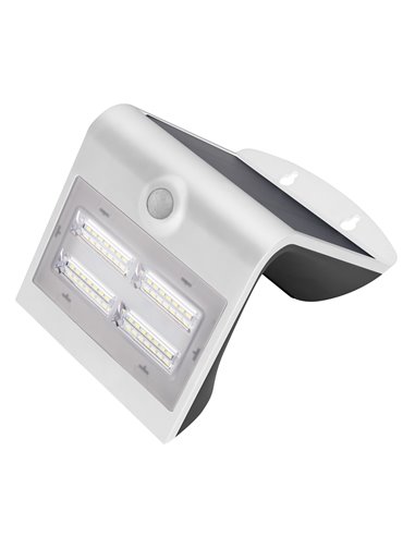 Aplique Led Solar Blanco Con Sensor 4 W