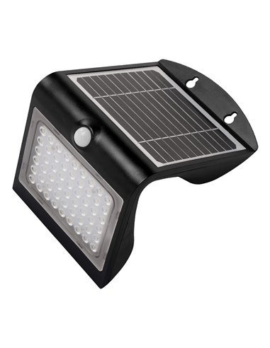 Aplique Led Solar Negro Con Sensor 4 W