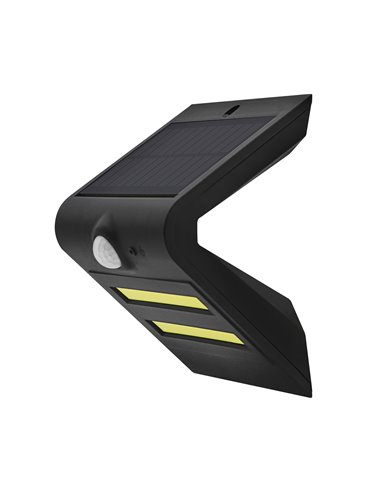 Aplique Led Solar Cob Guia Sens Neg 7w F