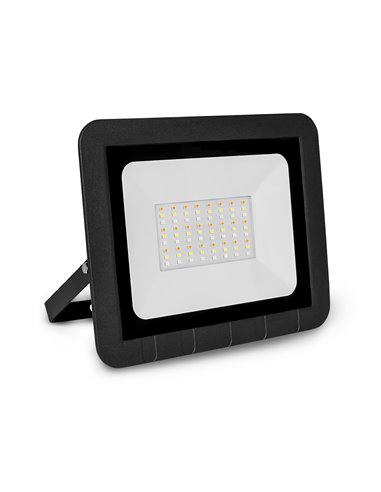 Proyector led aluminio negro matel rgb ip65 50w