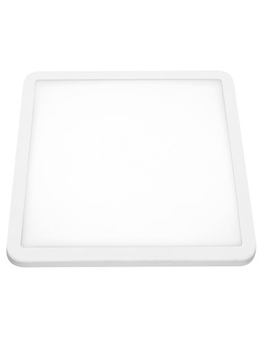 Downlight LED quadrado ajustável branco fosco 20w 2700K