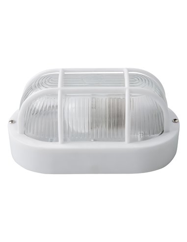 Aplique oval exterior ip54 e27 blanco