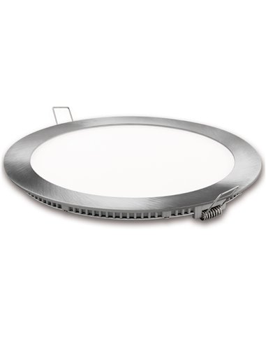 Downlight LED redondo plano cinza Matel 18w 4200K