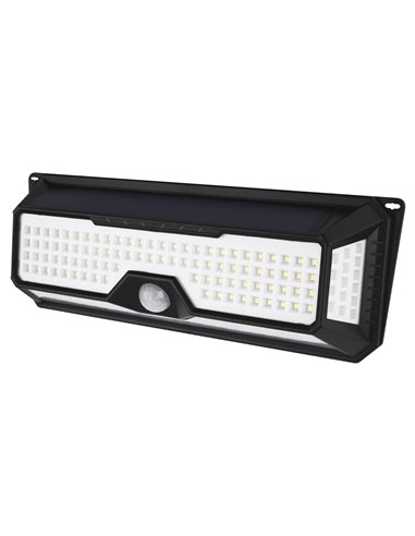 Aplique Led Solar Sensor Negro 20w Fria