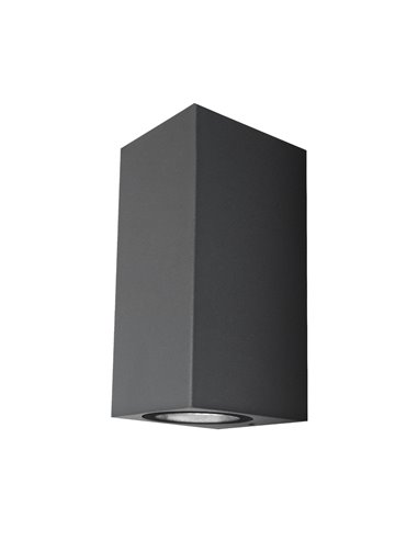 Aplique Led Luxe Cuboid Gris Ip54 8w N