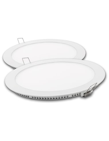 Downlight Led Redondo Blanco 18w F 2unid