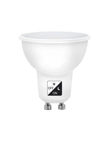 Lâmpada led com sensor crepuscular Matel GU10 5W 6400K