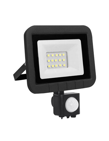 Projetor LED com sensor preto matel 10w