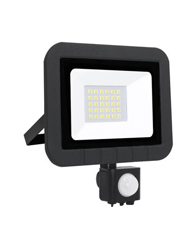 Proyector Led Sensor Plano Negro 20w F