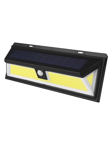 Aplique Led Solar Cob Sensor Negro 20w F