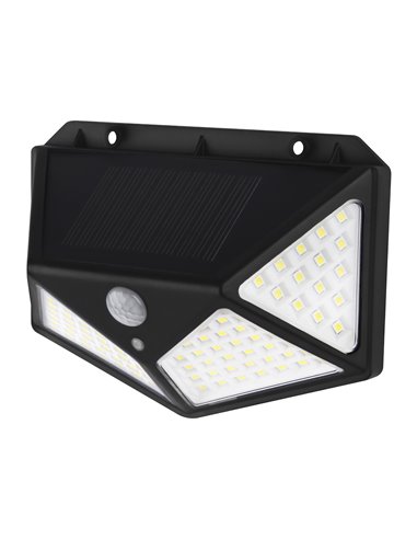 Aplique solar led korpass con sensor 5w luz fría