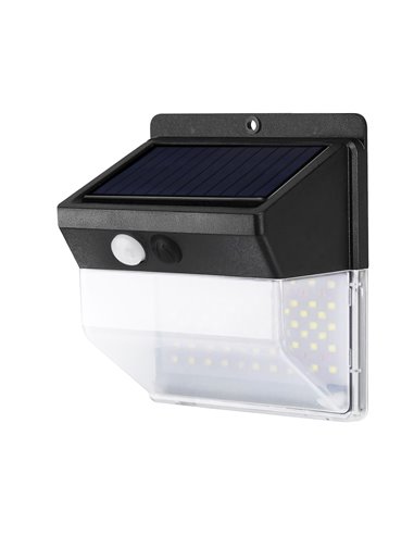 Aplique solar led korpass con sensor 7w luz fría