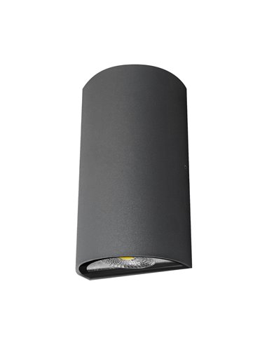 Aplique led luxe exterior ip54 matel semicircular 6w fría