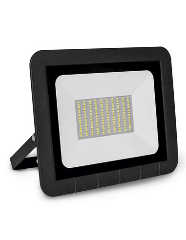 Proyector Led Plano Negro 75w Fria