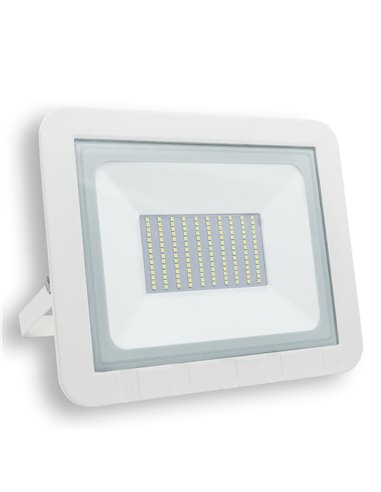 Proyector led plano blanco matel ip65 75w fría