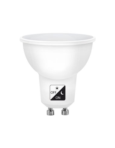 Bombilla led matel sensor crepuscular gu10 5w neutra