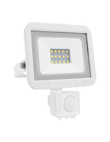 Projetor LED com sensor branco matel 10w