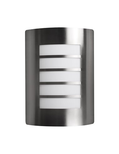 Aplique exterior inox e27 ip44 matel ranurado