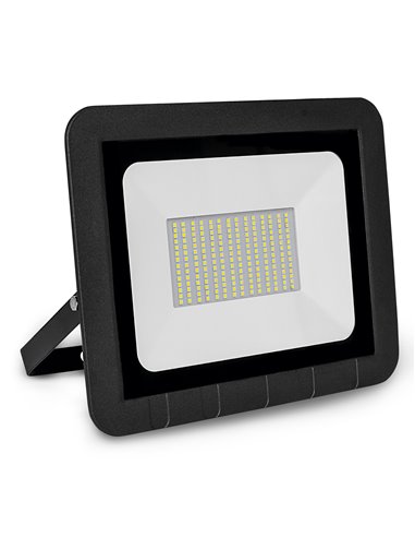 Proyector Led Plano Negro 100w Fria