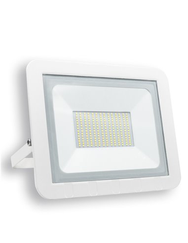 Proyector led plano blanco matel ip65 100w fría