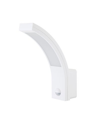 Aplique LED com sensor externo IP54 matel branco 6400K