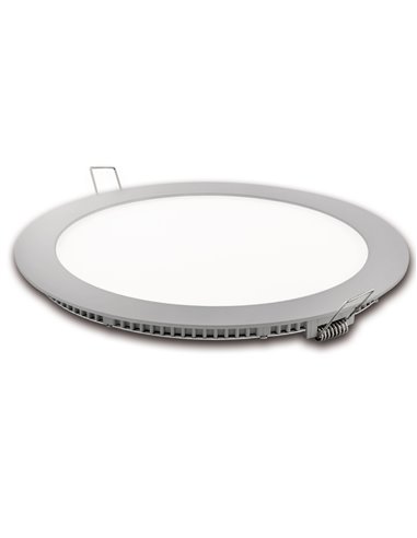 Downlight LED redondo plano prata Matel 18w 4200K