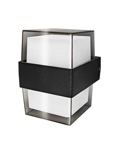 Aplique led luxe exterior ip54 matel cuadrado 10w neutra