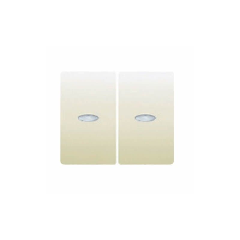 Tecla doble interruptor o conmutador con luminoso BEIGE BJC IRIS 18709-AL