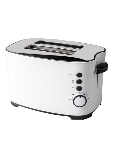 Tostadora blanca 2 ranuras 850w küken