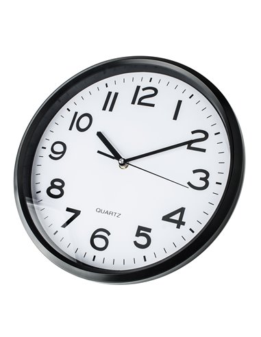 Reloj Kuken Blanco/Negro Redondo 30cm