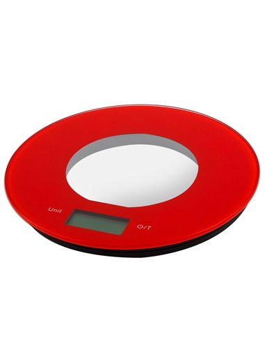 Balanza Cocina Elect Kuken 5 Kg Roja