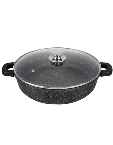 Cacerola baja aluminio fundido piedra black supreme 28cm