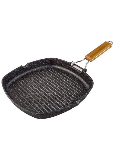 Grill piedra mango abatible supreme rayada 24cm