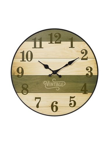 Reloj küken efecto madera redondo 25 cm