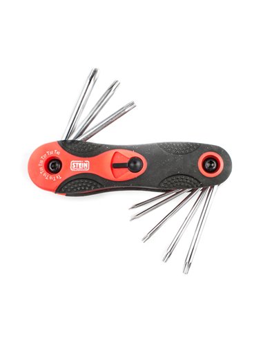 Juego llave torx stein navaja cr-v con agujero 8 piezas