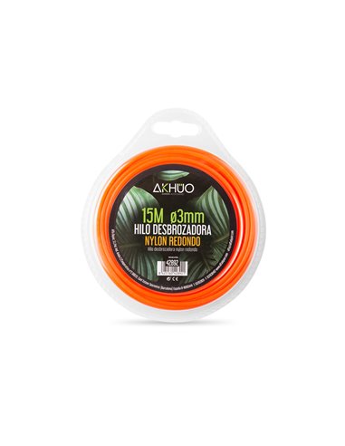 Hilo desbrozadora nylon akhuo 3,0 mm 15 m