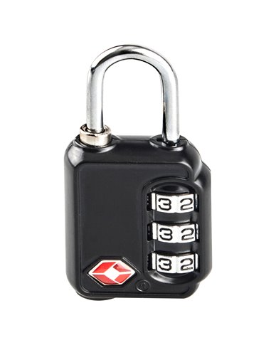 Cadeado de combinação Tsa lock preto 3 números