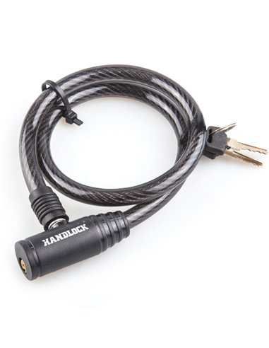 Candado bicicleta handlock cable con llave 1,0x65 cm negro